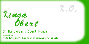 kinga obert business card